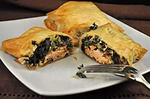 Salmon and Spinach in Phyllo