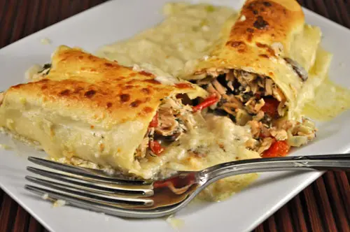 Salmon Lasagne Rolls; Spring