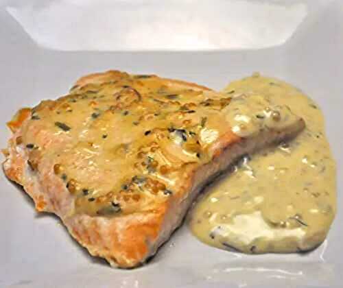 Salmon with Mustard Sauce; Cilantro