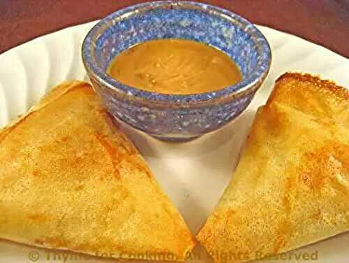 Samosas, with Peanut Sauce; end of garden time