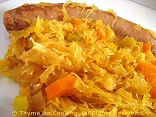 Sauerkraut with Sausages; zero tolerance for picky eaters