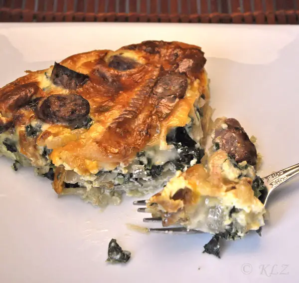 Sausage and Crème Fraiche Quiche, I've switched sides