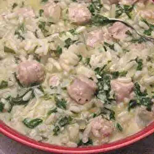 Sausage and Spinach Risotto