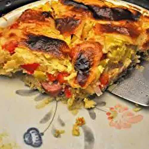Sausage, Leek, and Red Pepper Quiche