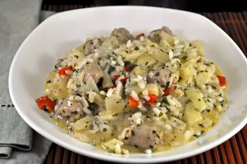Sausage, Pepper and Fennel Risotto