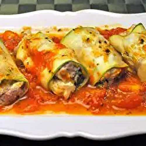 Sausage Ricotta Stuffed Zucchini Rolls