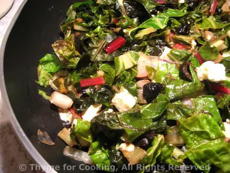 Sautéed Chard with Feta and Olives