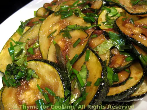 Sautéed Courgette (Zucchini) with Balsamic Vinegar; Hobs & Ovens