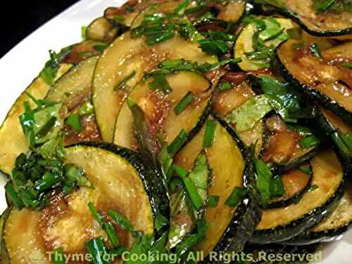 Sautéed Courgette (Zucchini) with Balsamic Vinegar; Hobs & Ovens