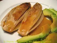Sautéed Endive with Avocado; Chilblains?!?!?!; Weekly Menu
