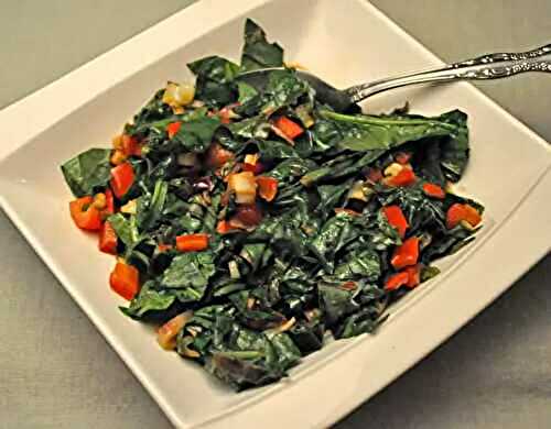 Sautéed Spinach & Red Pepper; to hoe or to hoe