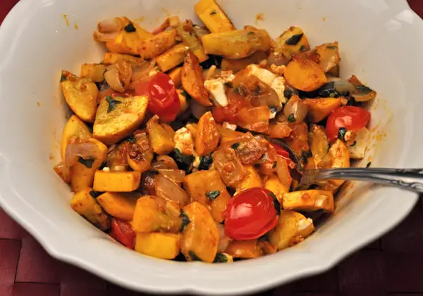 Sautéed Summer Squash with Cherry Tomatoes; Bunnies vs Potager