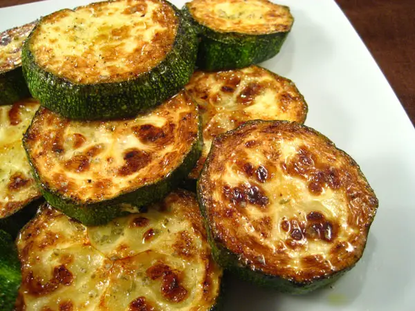 Sautéed Zucchini Slices; still hot