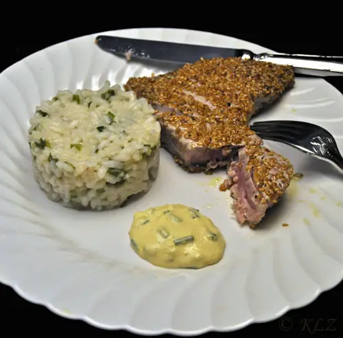 Sesame Tuna with Sushi Rice, off-line is a scary place