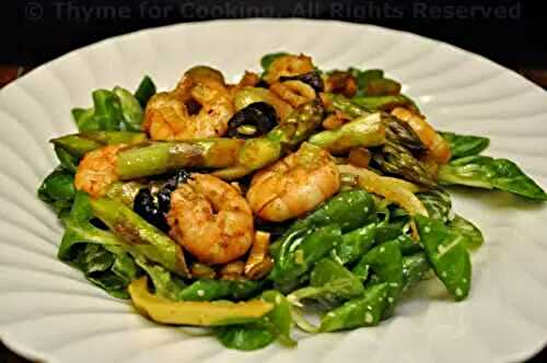 Shrimp and Asparagus Salad with Preserved Lemon; moving day