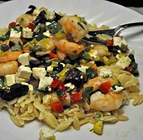Shrimp with Capers, Lemon, and Feta on Orzo, not my day