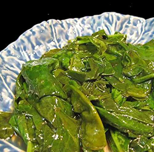 Simple Sautéed Spinach; meanderings