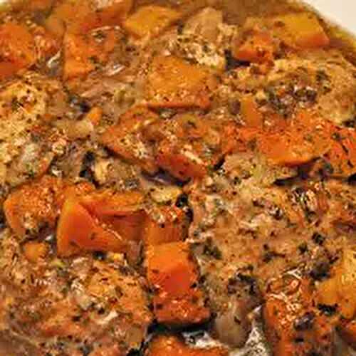 Slow Cooker Moroccan Chicken with Butternut Squash
