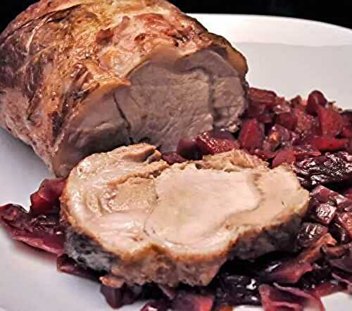 Slow Cooker Pork and Red Cabbage; hoe, hoe. hoe