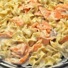Smoked Salmon, Goat Cheese & Noodles
