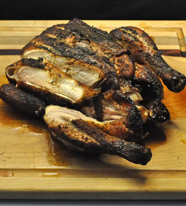 Smoked Whole Chicken With Spice Rub - not beer can chicken