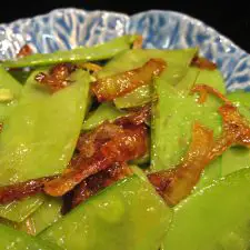 Snow Peas with Browned Shallots