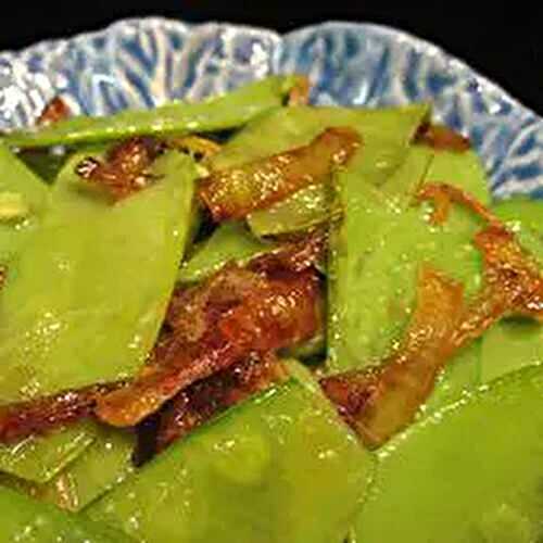 Snow Peas with Browned Shallots