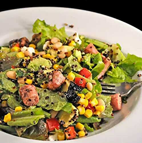 Southwestern Salad with Grilled Sausages; where's my day?