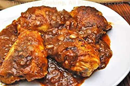 Spicy, Savory Chicken Thighs; the dust from HELL