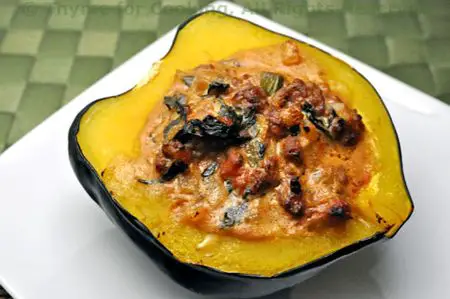 Spicy Stuffed Acorn Squash