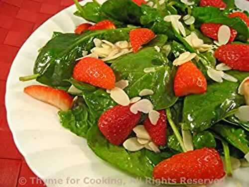 Spinach, Strawberry and Almond Salad; Cooking for Two, Weekly Menu