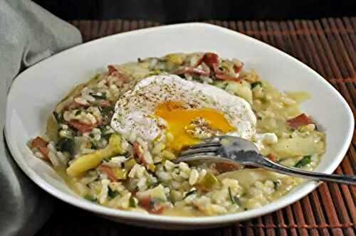 Spring Risotto with Poached Egg; the update