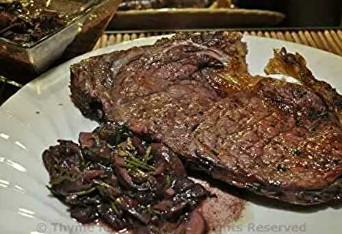 Steak with Rosemary Mushroom Sauce