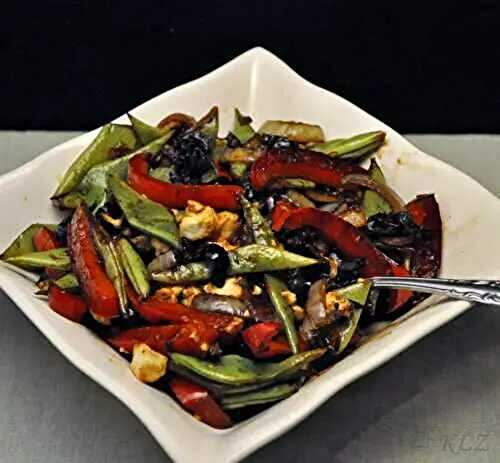 Stir-Fried Green Beans with Peppers and Onions; Verona surprises