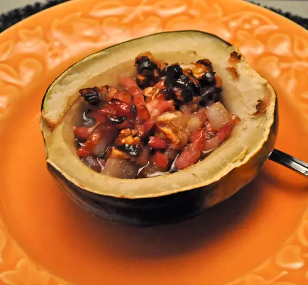 Stuffed Acorn Squash with Ham and Walnuts; powerless