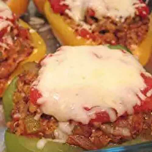 Stuffed Peppers with Beef & Quinoa