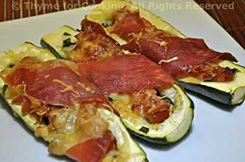 Stuffed Zucchini wrapped in Ham; the update