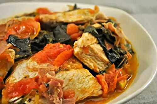Summer Braised Turkey with Chard, Tomatoes and Basil; the update