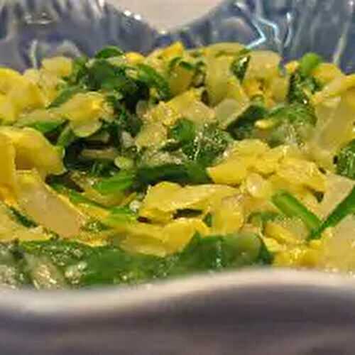 Summer Squash with Spinach