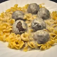 Swedish Meatballs with Egg Noodles