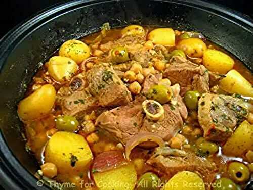 Tagine of Lamb, Chickpeas and Potatoes; the frozen food store