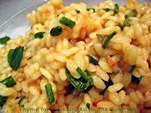 Tomato and Herb Orzo; Running with the Bulls