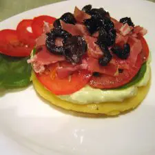 Tomato & Avocado Polenta Tarts
