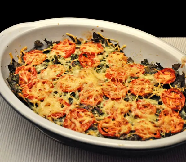 Tomato, Chard Gratin, goats, sheep and mountains