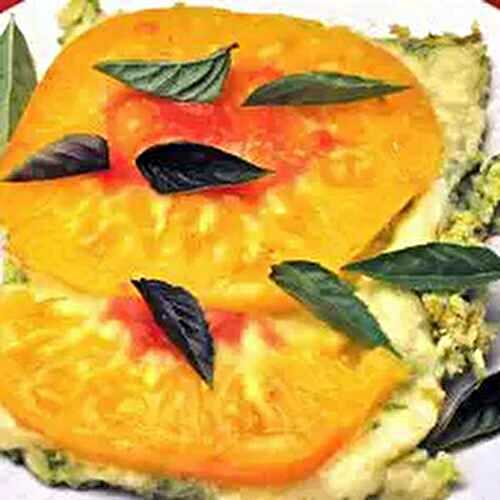 Tomato Tart, Zucchini Crust