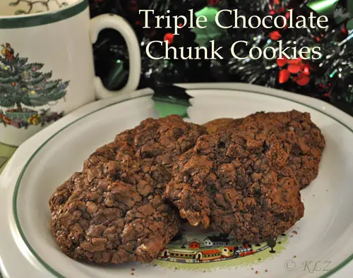 Triple Chocolate Chunk Cookies; Christmas Cookies