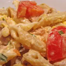 Tuna Pasta Salad with Mustard Yogurt Dressing