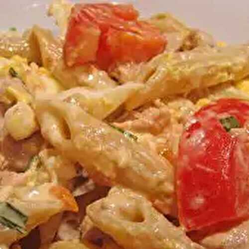 Tuna Pasta Salad with Mustard Yogurt Dressing