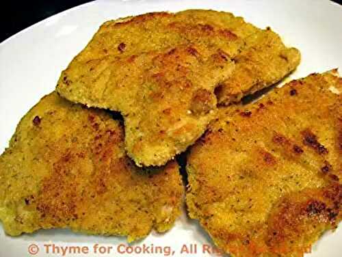 Turkey Cutlets with Mustard Crust; my week - the end