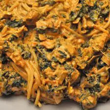 Turkey, Leek and Spinach Spaghetti